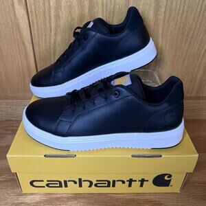 Carhartt Black Detroit Leather Sneakers with White Sole - New in Box Size 8M